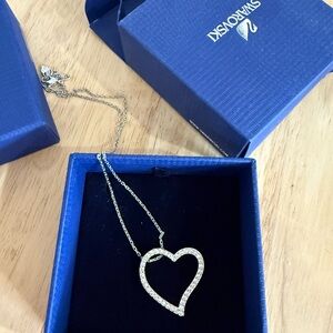 Swarovski Silver Crystal Heart Necklace